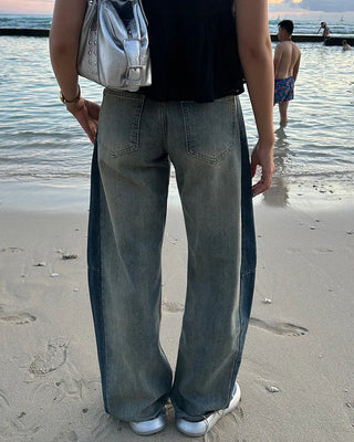 Cut-off vintage denim pants