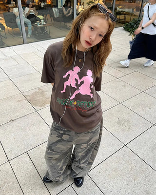 Camouflage Super Wide Cotton Pants