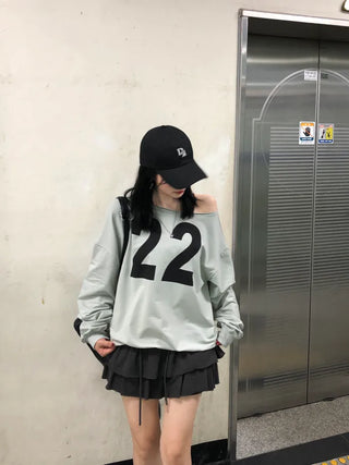 [2 colors] Tiered elastic skirt