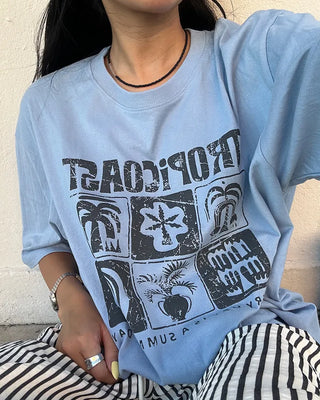 (Unisex) TROPICOAST Pigment Half T-Shirt