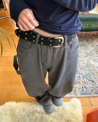 Hammer Loop Big Hip Pocket Cotton Wide Pants