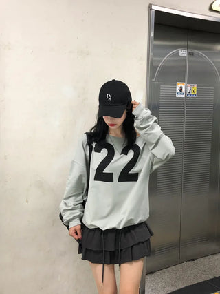 [2 colors] Tiered elastic skirt