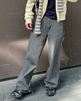 Hammer Loop Big Hip Pocket Cotton Wide Pants