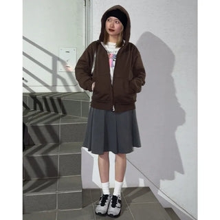 Pleated medium skirt