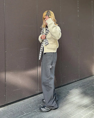 Hammer Loop Big Hip Pocket Cotton Wide Pants