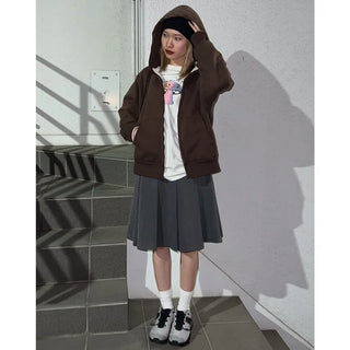 Pleated medium skirt