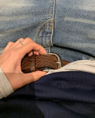 Unique leather style belt
