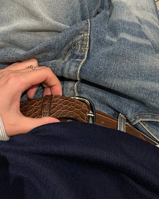 Unique leather style belt