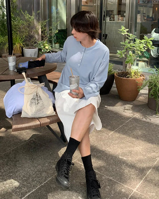Cotton elastic waist Bermuda shorts