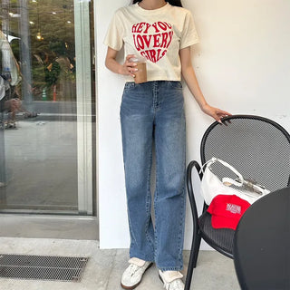 Lovely Heart Cropped Short-Sleeve T-Shirt