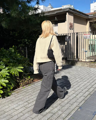 Hammer Loop Big Hip Pocket Cotton Wide Pants