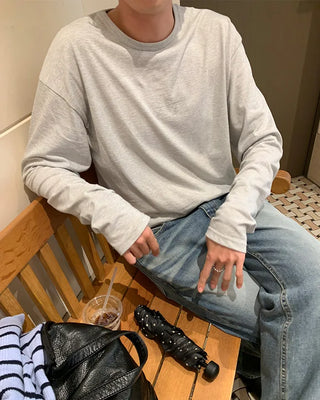 Striped Arm Warmer Long-Sleeve T-Shirt