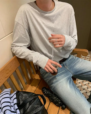 Striped Arm Warmer Long-Sleeve T-Shirt