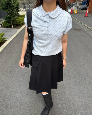 Pleated midi skirt