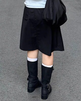 Pleated midi skirt