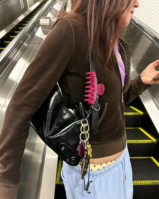 Eyelet Square Shoulder Bag
