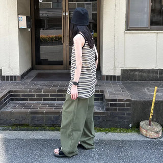(Unisex) Casual Cotton Elastic Waist Pants