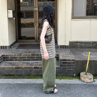 (Unisex) Casual Cotton Elastic Waist Pants