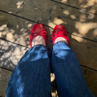Ribbon flat shoes