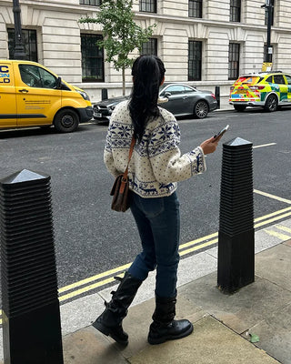 Square-toe triple-strap mid-calf boots