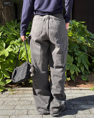 Hammer Loop Big Hip Pocket Cotton Wide Pants