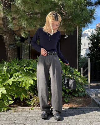 Hammer Loop Big Hip Pocket Cotton Wide Pants