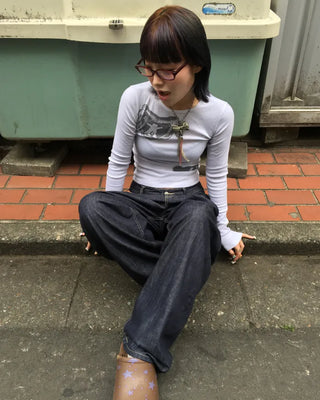 Summer Rigid Wide Denim Pants