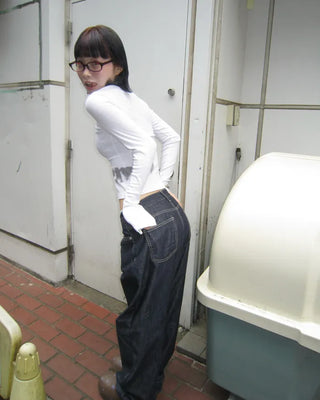 Summer Rigid Wide Denim Pants
