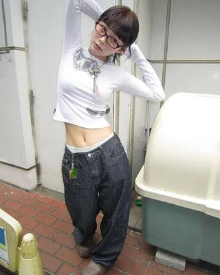 Summer Rigid Wide Denim Pants