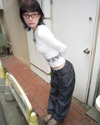 Summer Rigid Wide Denim Pants