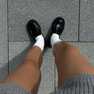 Round platform loafers