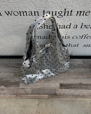 Polka Dot Nylon Tote Bag