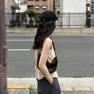 String Shirring Sleeveless Blouse