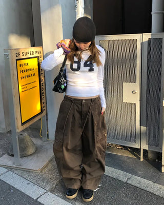 (Unisex) Waist String Balloon Cargo Pants