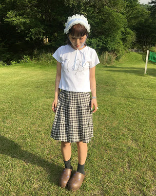 I Clover Stud Semi-Cropped Half T-Shirt
