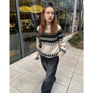 One-tuck wide denim pants
