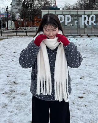 Polka dot fleece jacket