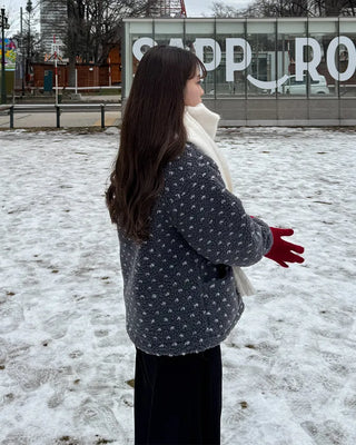 Polka dot fleece jacket