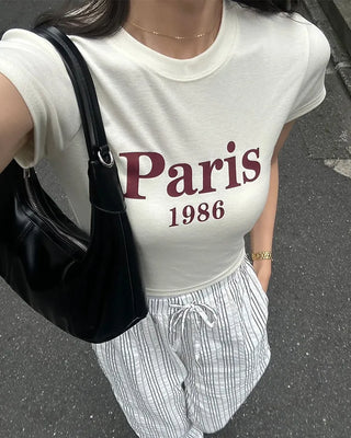 Paris crop t-shirt