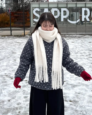 Polka dot fleece jacket
