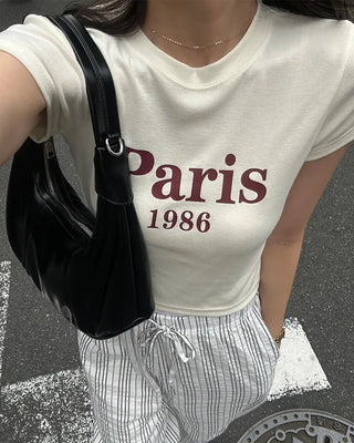 Paris crop t-shirt