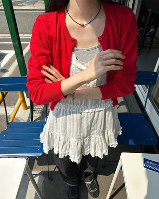 Frilled camisole mini dress
