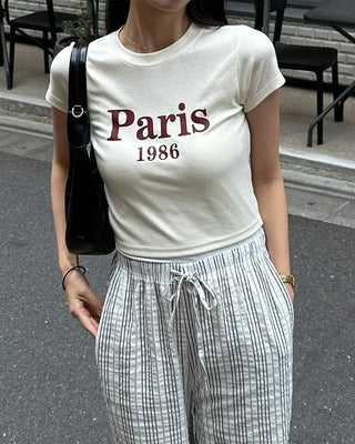 Paris crop t-shirt