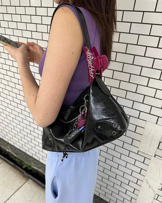 Eyelet Square Shoulder Bag