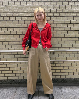 Daily Cropped Hooded Zip-Up