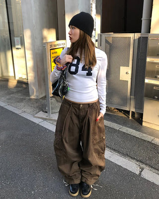 (Unisex) Waist String Balloon Cargo Pants