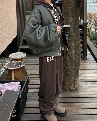 EST.1892 Patch Cropped Double Zip Hoodie