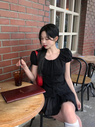 [Includes inner shorts] Frill tiered skirt