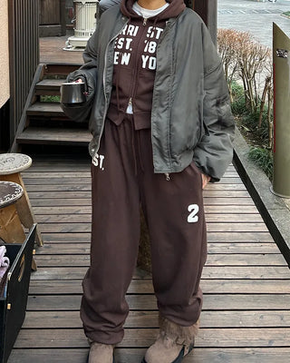 EST.1892 Patch Cropped Double Zip Hoodie