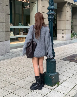Bust eyelet point knit